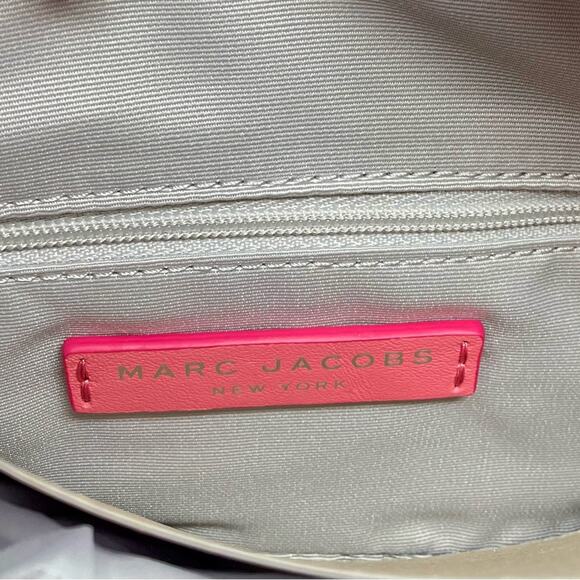 Marc Jacobs 🎀 Tempo Baguette Shoulder Bag PINK LEMONADE bubblegum silver links - Picture 14 of 16